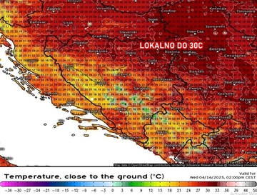 BHMETEO: Sutra ljetni dan, temperature u BiH do blizu 30 stepeni