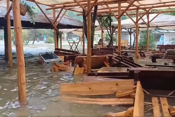 Posljedice snažnog nevremena: Poplavljeno područje kod slapova Kravice