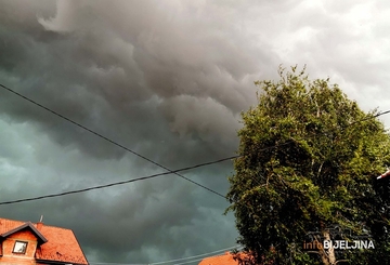 Oblačno sa pljuskovima i grmljavinom, osjetan pad temperature