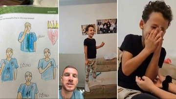 Sedmogodišnji Uroš preplakao Džekin oproštaj i nacrtao svog idola, a onda mu se Edin javio videoporukom (VIDEO)