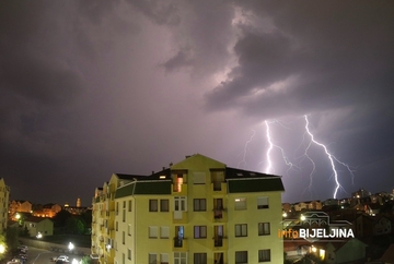 Narandžasto upozorenje na pljuskove i jak vjetar