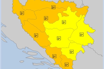 Narandžasto upozorenje zbog padavina za veći dio BiH