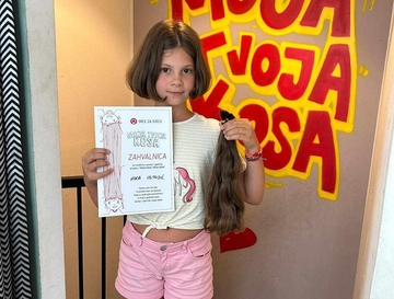 HUMANOST NA DJELU Nika Ostojić iz Lopara darovala kosu za djecu oboljelu od raka 