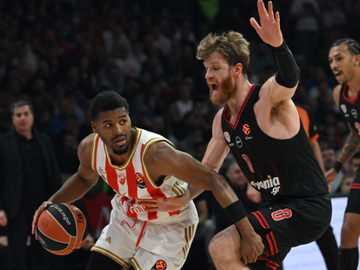 Crvena zvezda savladala Olimpijakos i zasjela na vrh Evrolige posle velikog preokreta