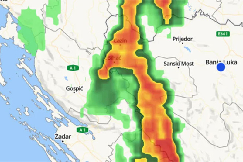 Info Bijeljina - Pratite Uživo Kako Se Nevrijeme Približava BiH