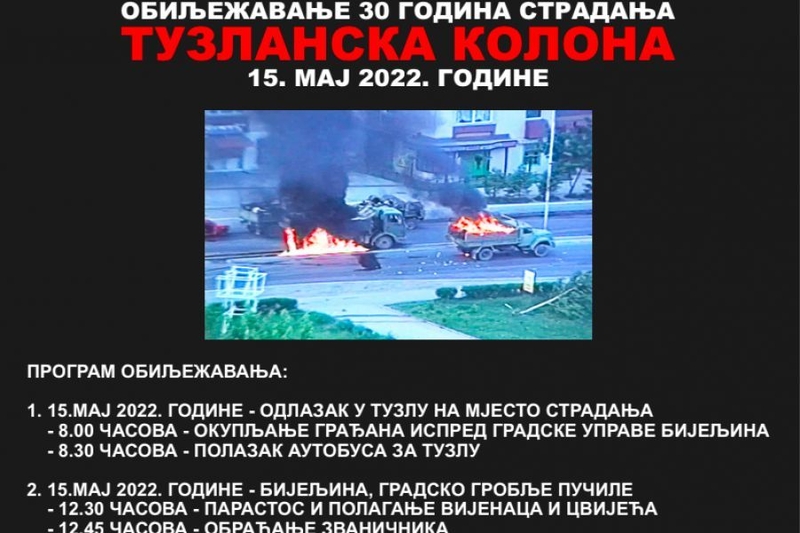 Najavljeno obilježavanje stradanja u tuzlanskoj koloni 1992. godine